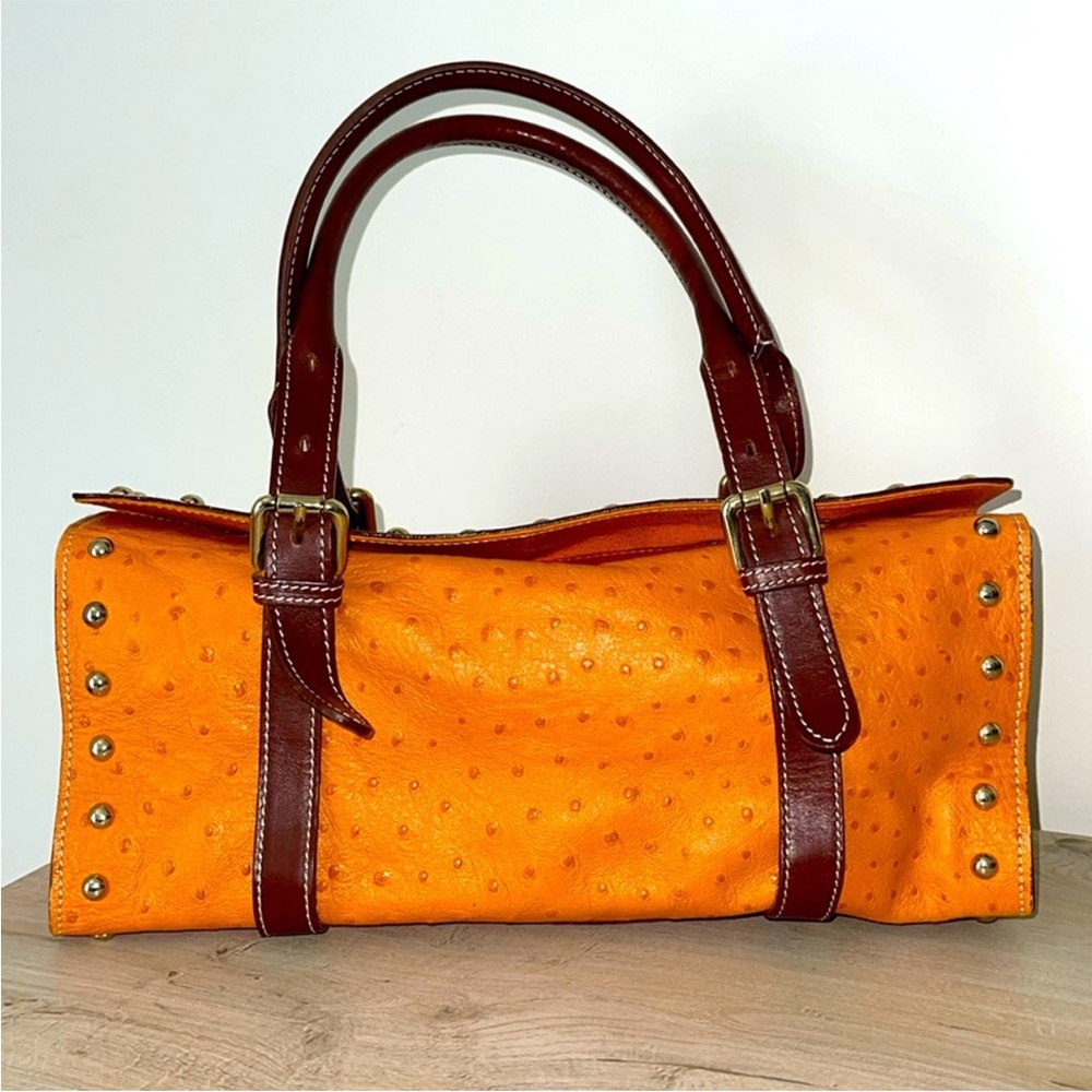 EUC Claudia Firenze Made in Italy Satchel Bag with dust bag, brown